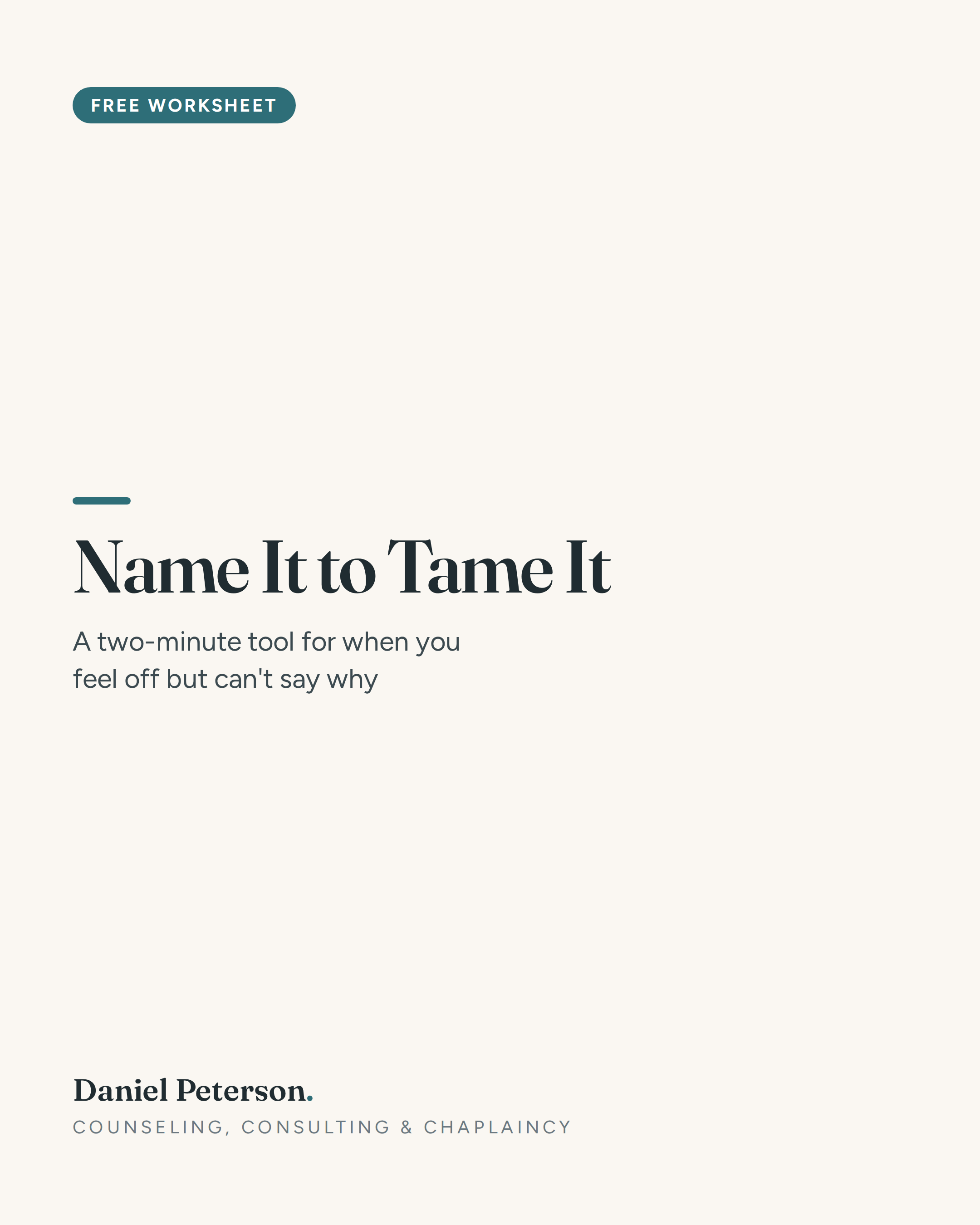 Name It to Tame It cover