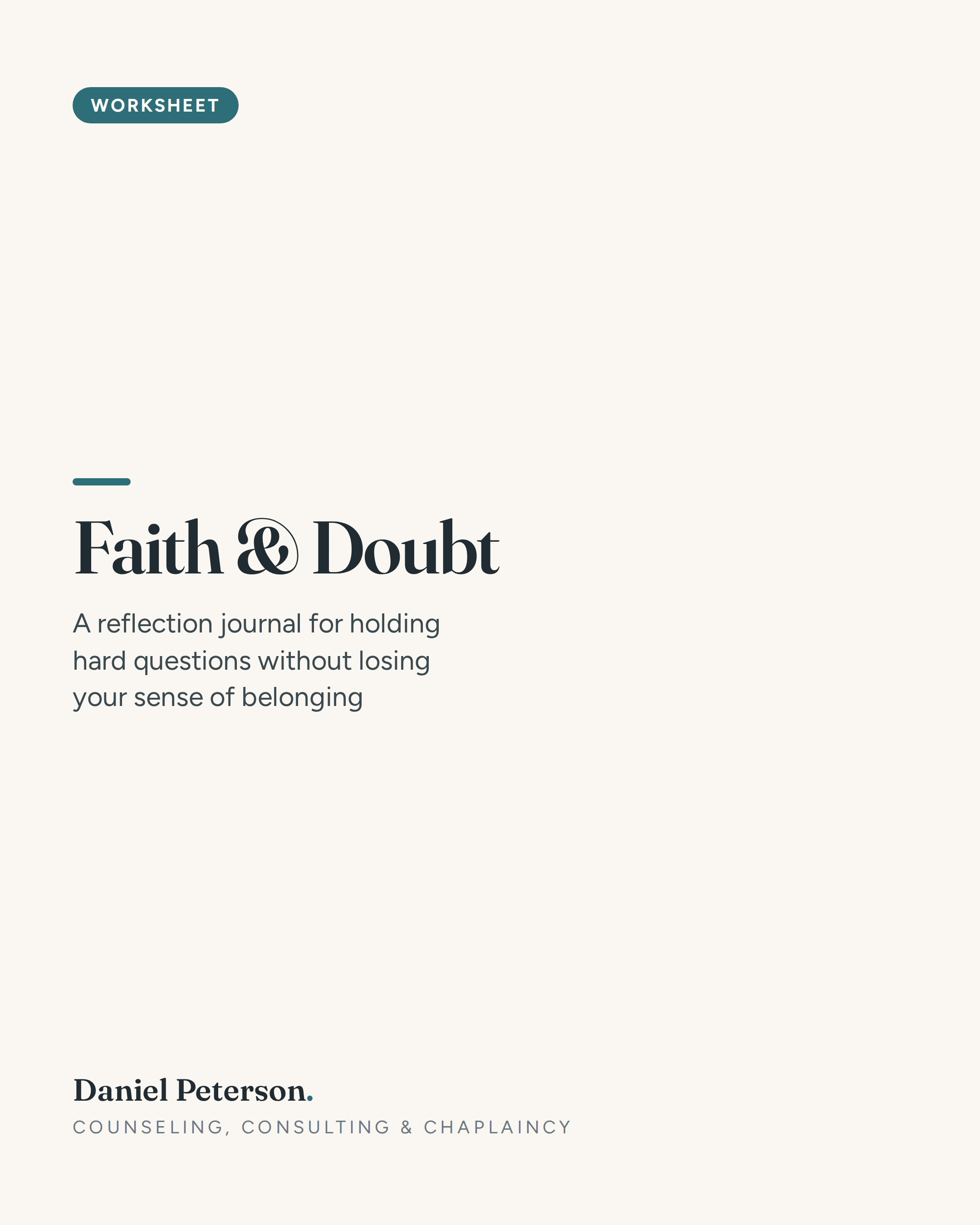 Faith & Doubt cover