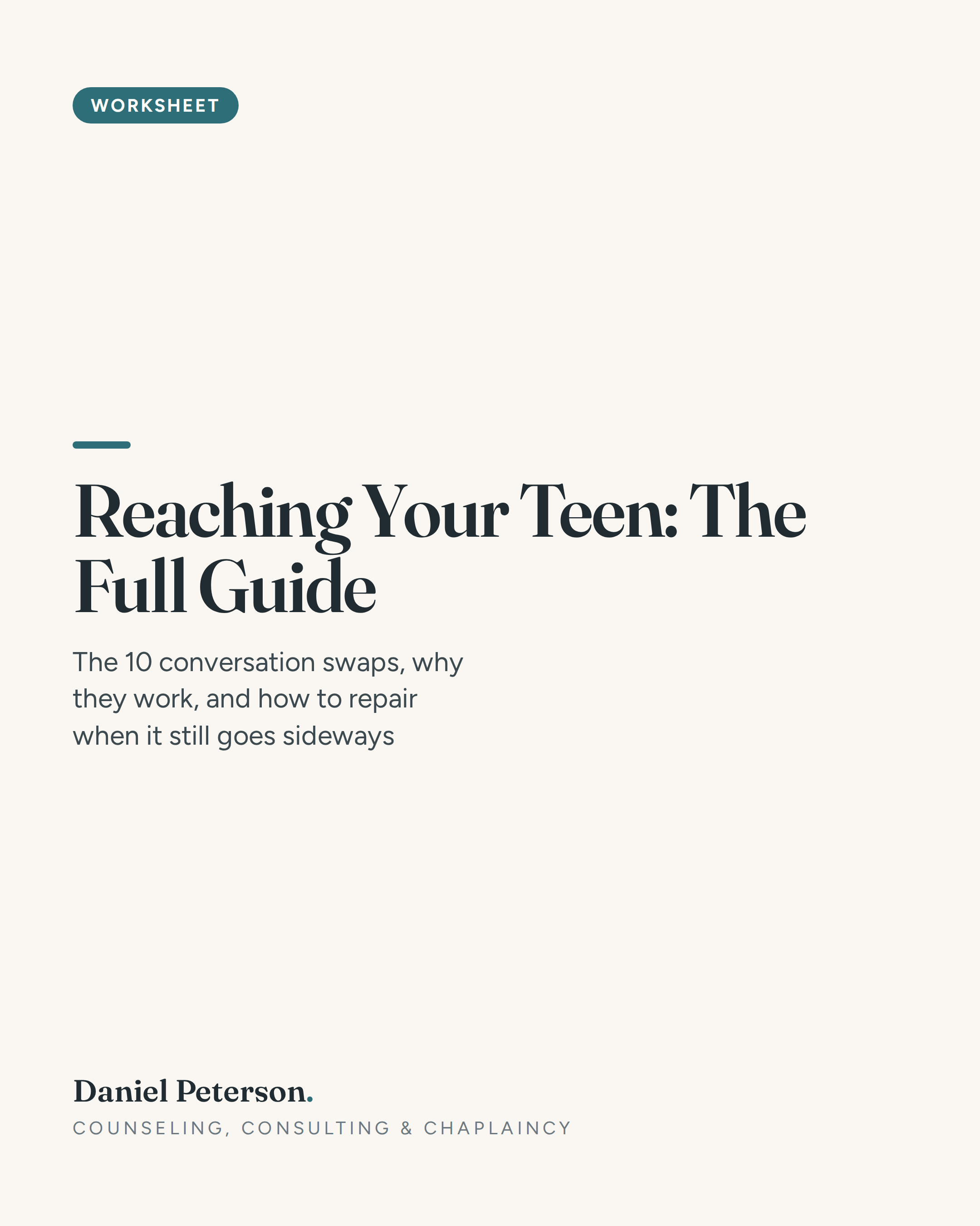 Reaching Your Teen: The Full Guide cover