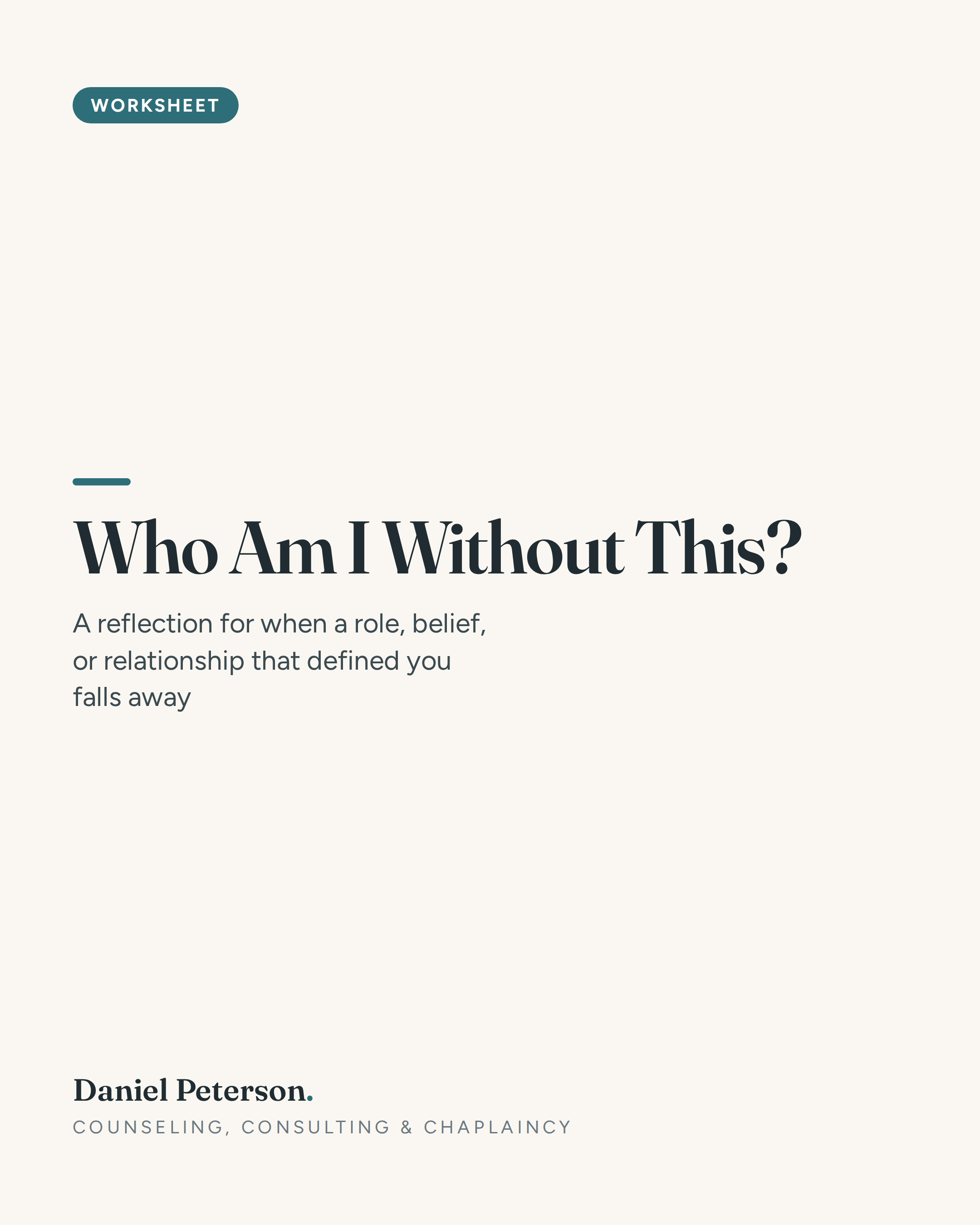 Who Am I Without This? cover